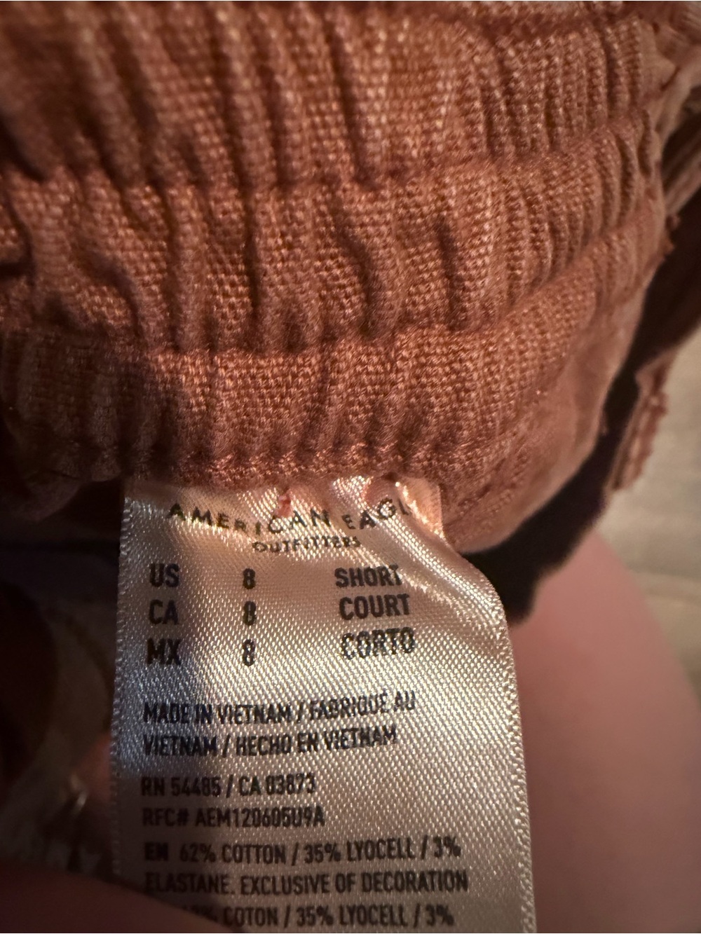 American Eagle Brown Cargo Stretch Straight Leg Pants Women’s 8 Short Mid Rise - Picture 6 of 9